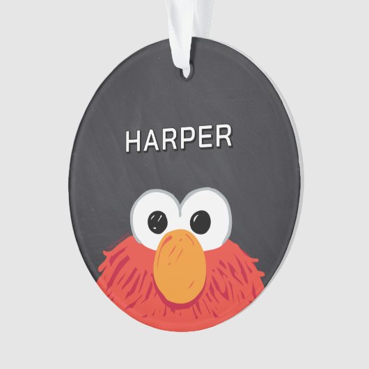 Elmo Face Chalkboard | Customized Name & Photo Ornament (Vorderseite)
