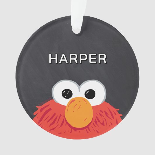 Elmo Face Chalkboard | Customized Name & Photo Ornament (Vorderseite)