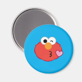 Elmo Face, der einen Kuss wirft Magnet (Vorderseite/Rückseite)