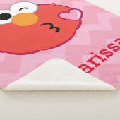 Elmo Face, der einen Kuss wirft | Name hinzufügen Sherpadecke (3/4)