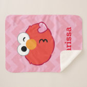 Elmo Face, der einen Kuss wirft | Name hinzufügen Sherpadecke (Vorderseite (Horizontal))