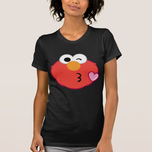 Elmo Face, der einen Kuss wirft T-Shirt (Vorderseite)