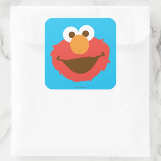 Elmo Face Quadratischer Aufkleber (Tasche)