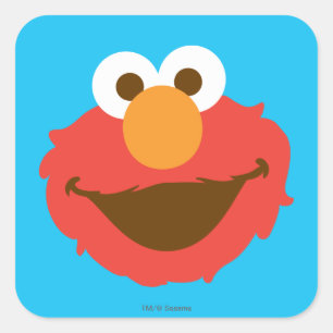 Elmo Face Quadratischer Aufkleber