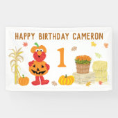 Elmo Fall Birthday in der Sesamstraße Banner (Horizontal)