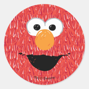 Elmo Fellmuster Runder Aufkleber