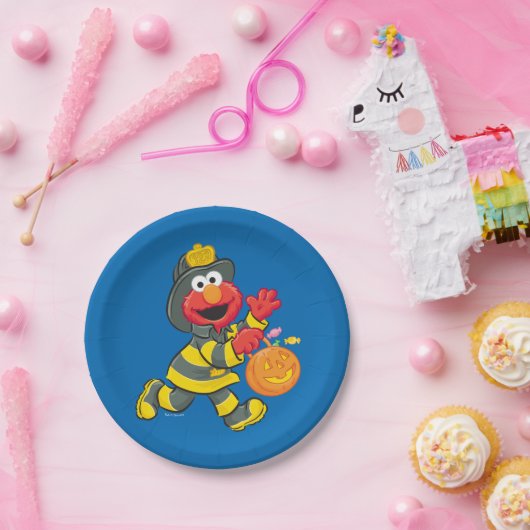 Elmo | Fireman Costume Pappteller (Party)