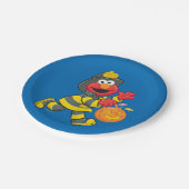Elmo | Fireman Costume Pappteller (Schrägansicht)