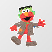 Elmo | Frankenstein Costume Fensteraufkleber (Blatt)