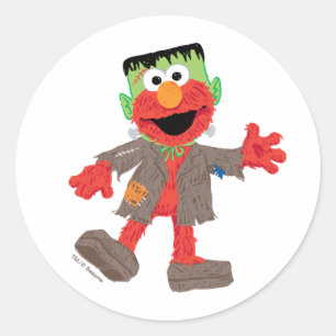 Elmo   Frankenstein-Kostüm Runder Aufkleber