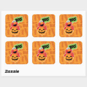 Elmo Frohes Halloween Buh Quadratischer Aufkleber (Blatt)
