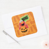 Elmo Frohes Halloween Buh Quadratischer Aufkleber (Umschlag)