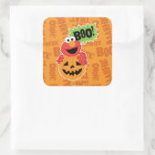 Elmo Frohes Halloween Buh Quadratischer Aufkleber (Tasche)