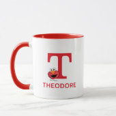 Elmo Fügen Sie Ihren Namen und Ihre Monogramm-E hi Tasse (Links)