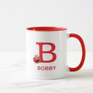 Elmo Fügen Sie Ihren Namen und Monogramm B hinzu Tasse