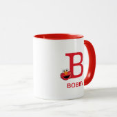 Elmo Fügen Sie Ihren Namen und Monogramm B hinzu Tasse (VorderseiteRechts)