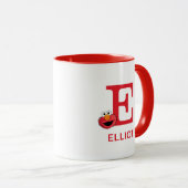 Elmo Fügen Sie Ihren Namen und Monogramm E hinzu Tasse (VorderseiteRechts)