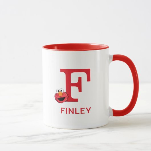 Elmo Fügen Sie Ihren Namen und Monogramm F hinzu Tasse (Rechts)