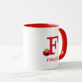 Elmo Fügen Sie Ihren Namen und Monogramm F hinzu Tasse (VorderseiteRechts)