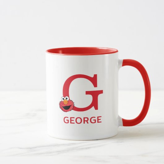 Elmo Fügen Sie Ihren Namen und Monogramm G hinzu Tasse (Rechts)