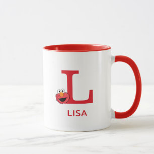 Elmo Fügen Sie Ihren Namen und Monogramm hinzu L Tasse