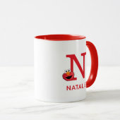 Elmo Fügen Sie Ihren Namen und Monogramm hinzu Tasse (VorderseiteRechts)