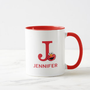 Elmo Fügen Sie Ihren Namen und Monogramm J hinzu Tasse