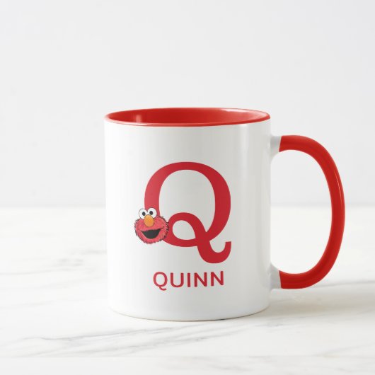 Elmo Fügen Sie Ihren Namen und Monogramm Q hinzu Tasse (Rechts)