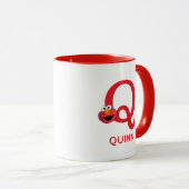 Elmo Fügen Sie Ihren Namen und Monogramm Q hinzu Tasse (VorderseiteRechts)