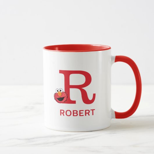 Elmo Fügen Sie Ihren Namen und Monogramm R hinzu Tasse (Rechts)