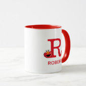 Elmo Fügen Sie Ihren Namen und Monogramm R hinzu Tasse (VorderseiteRechts)