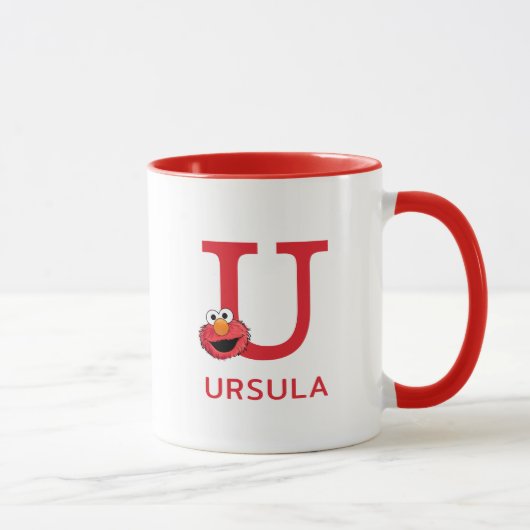 Elmo Fügen Sie Ihren Namen und Monogramm U hinzu Tasse (Rechts)