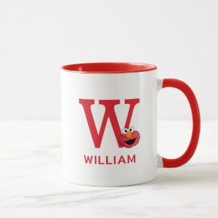 Elmo Fügen Sie Ihren Namen und Monogramm W hinzu Tasse