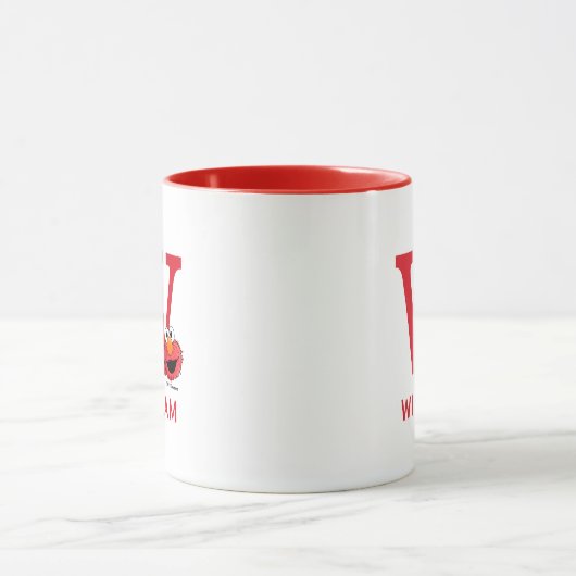 Elmo Fügen Sie Ihren Namen und Monogramm W hinzu Tasse (Zentrum)
