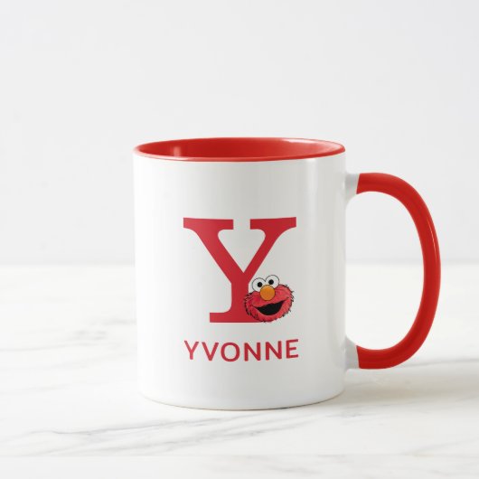 Elmo Fügen Sie Ihren Namen und Monogramm Y hinzu Tasse (Rechts)