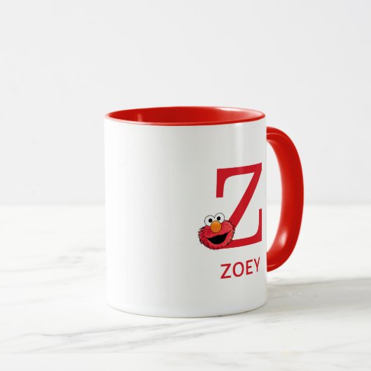 Elmo Fügen Sie Ihren Namen und Monogramm Z hinzu Tasse (VorderseiteRechts)