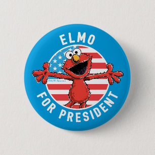 Elmo für den Präsidenten - Flagge Button