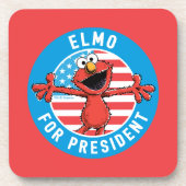 Elmo für den Präsidenten - Flagge Getränkeuntersetzer (Vorderseite)