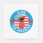 Elmo für den Präsidenten - Flagge Serviette (Vorderseite)