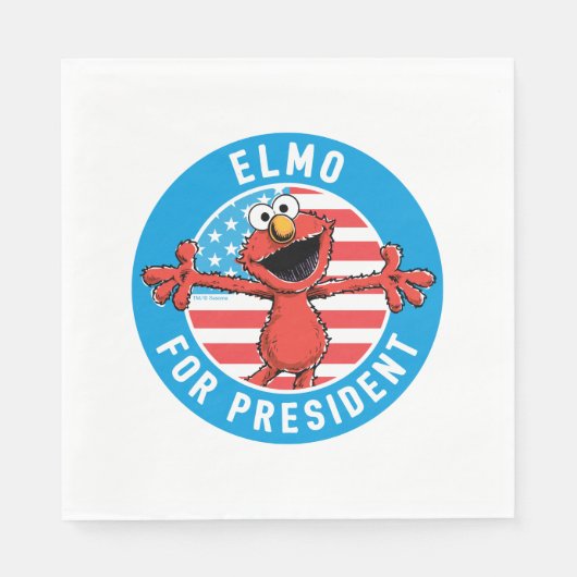 Elmo für den Präsidenten - Flagge Serviette (Vorderseite)