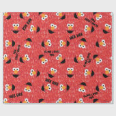 Elmo Fur Face Pattern Geschenkpapier (Flach)