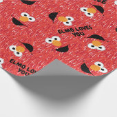 Elmo Fur Face Pattern Geschenkpapier (Ecke)