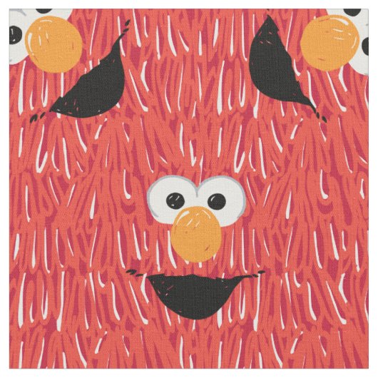 Elmo Fur Face Pattern Stoff (Nahaufnahme)
