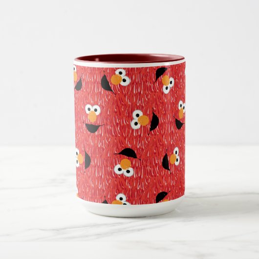 Elmo Fur Face Pattern Tasse (Zentrum)