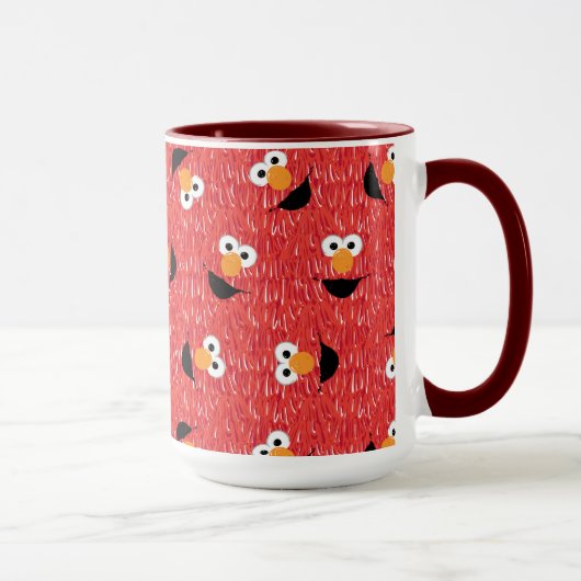 Elmo Fur Face Pattern Tasse (Rechts)