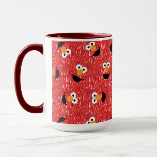 Elmo Fur Face Pattern Tasse (Links)