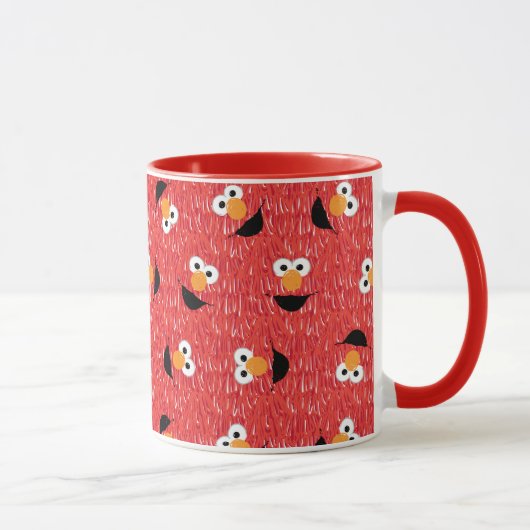 Elmo Fur Face Pattern Tasse (Rechts)
