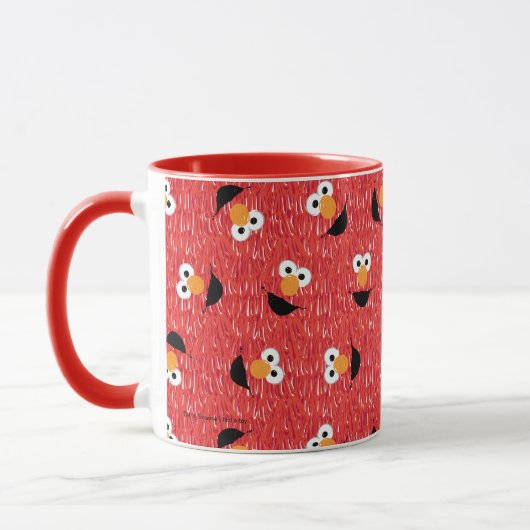 Elmo Fur Face Pattern Tasse (Links)