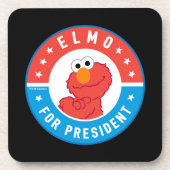 Elmo für Präsident Abzeichen Getränkeuntersetzer (Vorderseite)