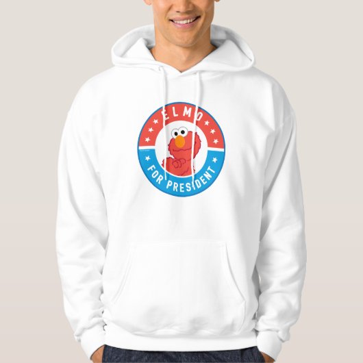 Elmo für Präsident Abzeichen Hoodie (Vorderseite)